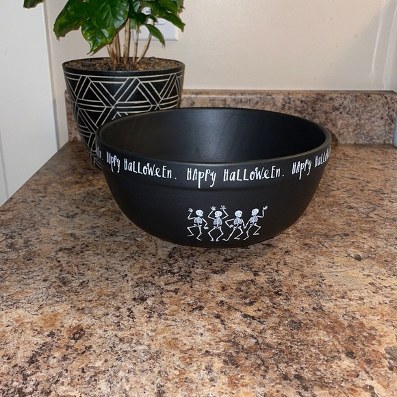 Rae Dunn Accessories - Rae Dunn 2019 Happy Halloween Skeleton Bowl